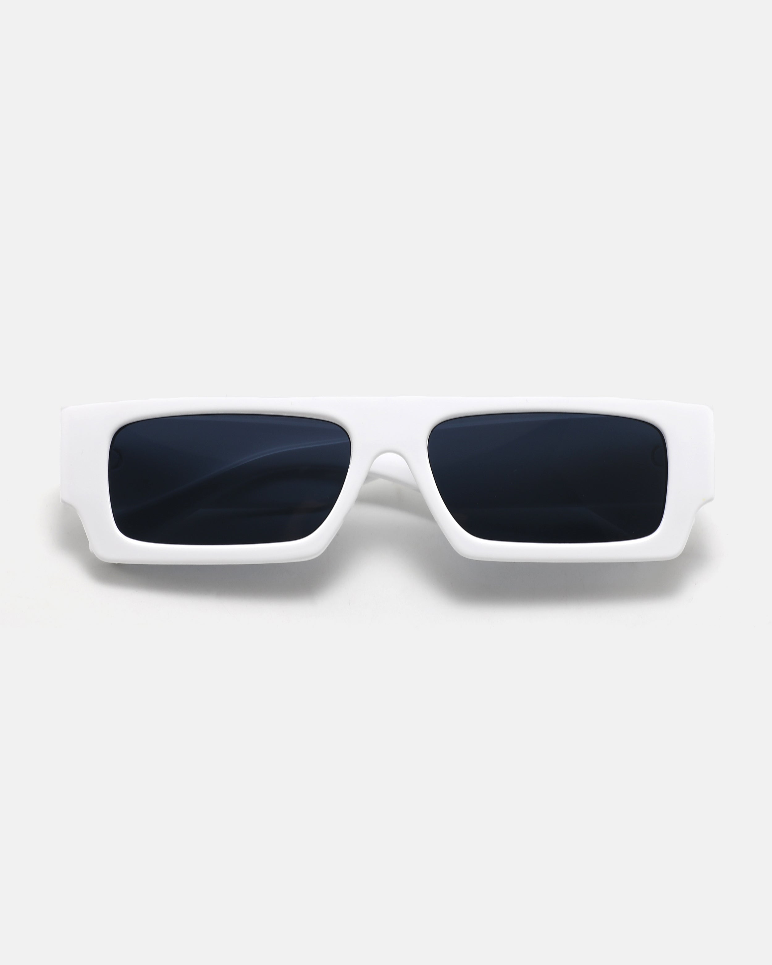 DUSK Rectangle Sunglasses | White