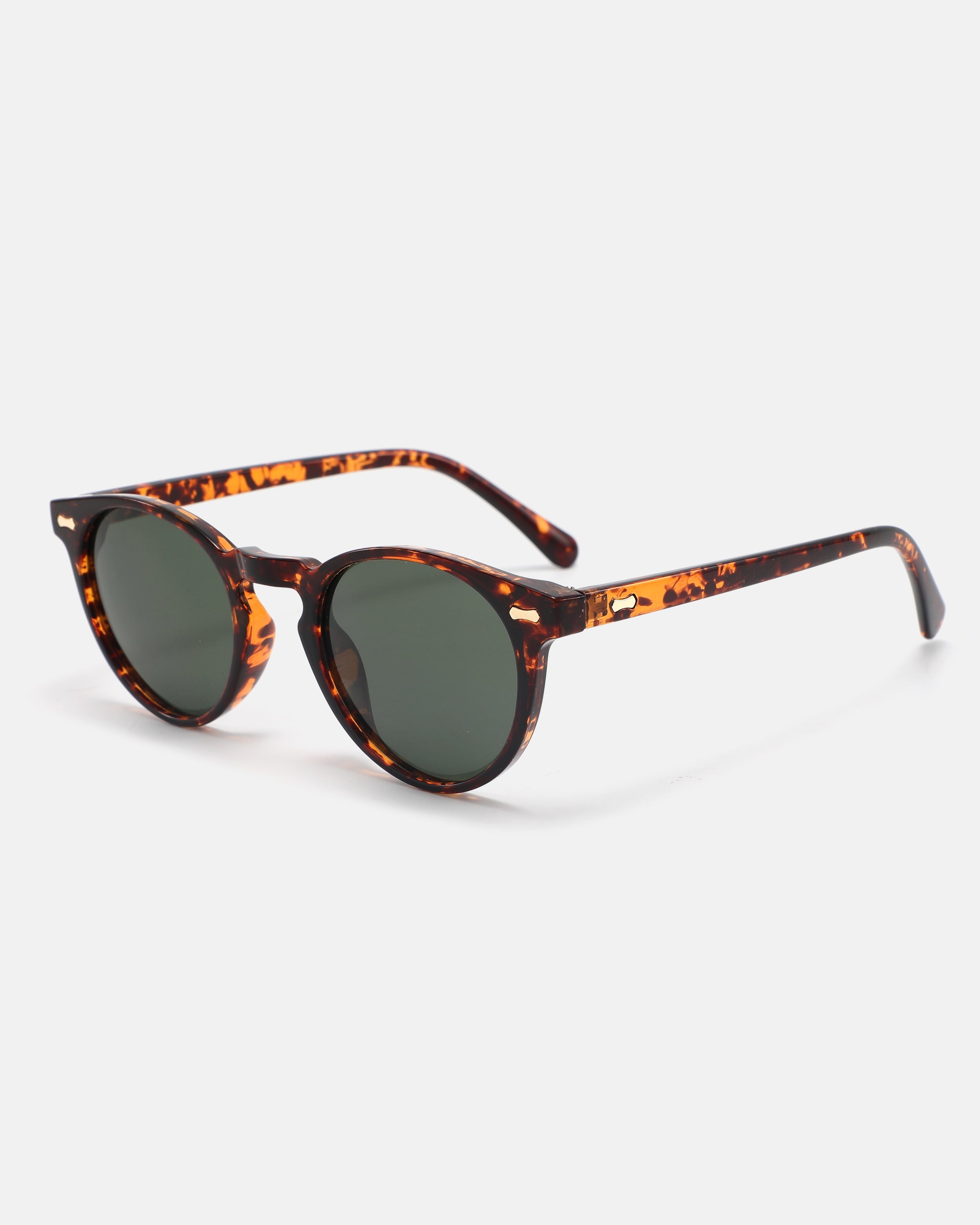 HELIO Round Sunglasses | Leopard / Green