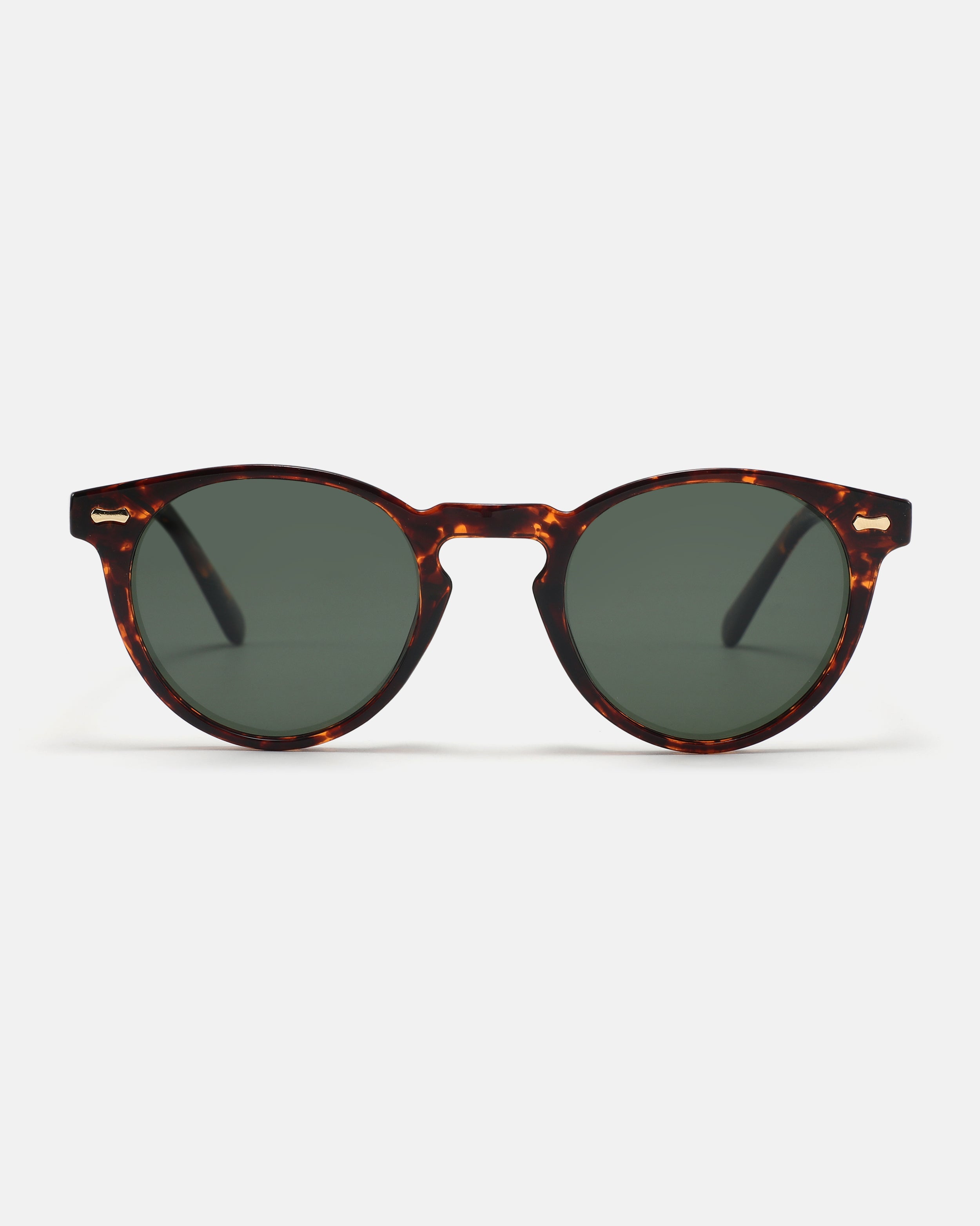 HELIO Round Sunglasses | Leopard / Green