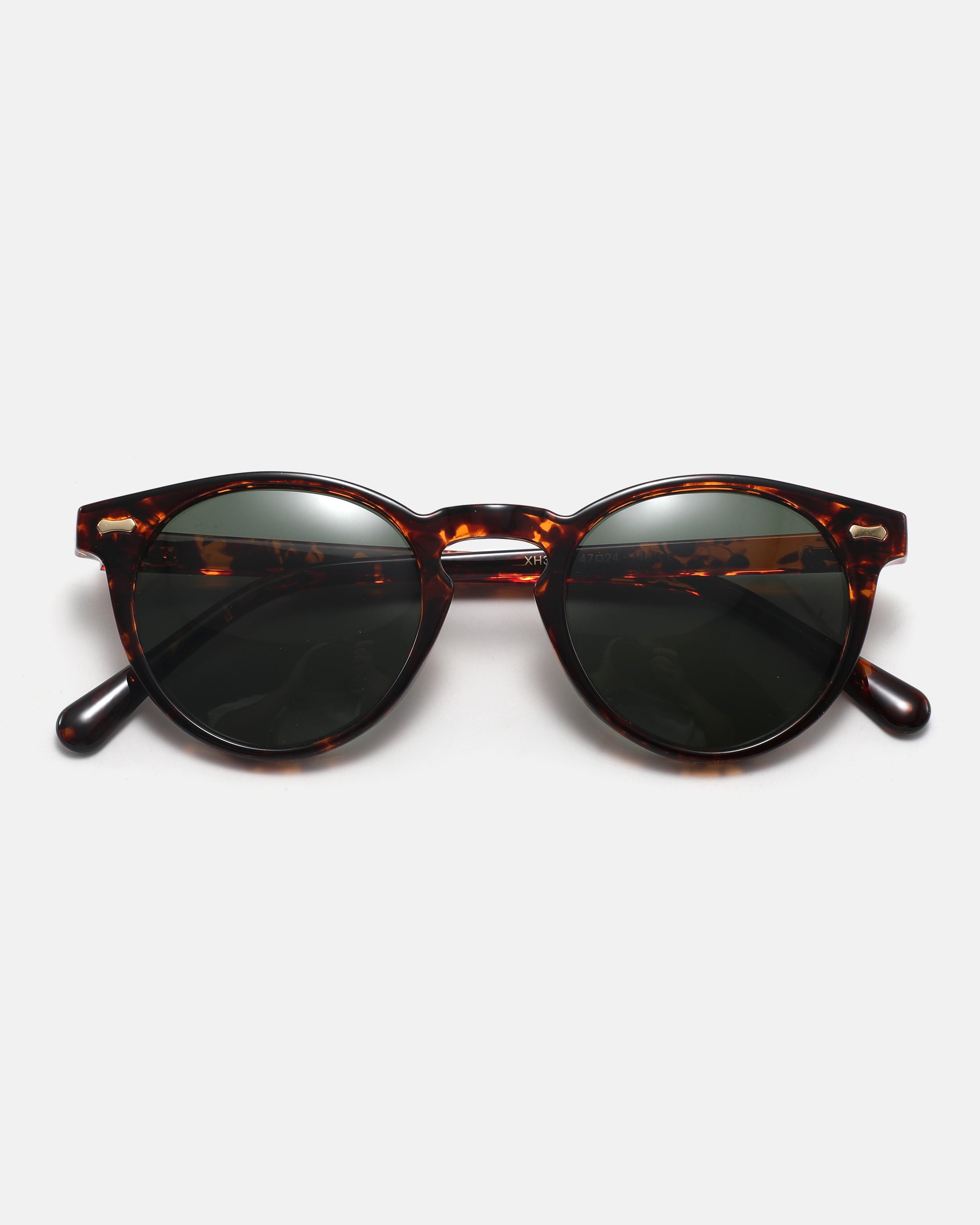 HELIO Round Sunglasses | Leopard / Green