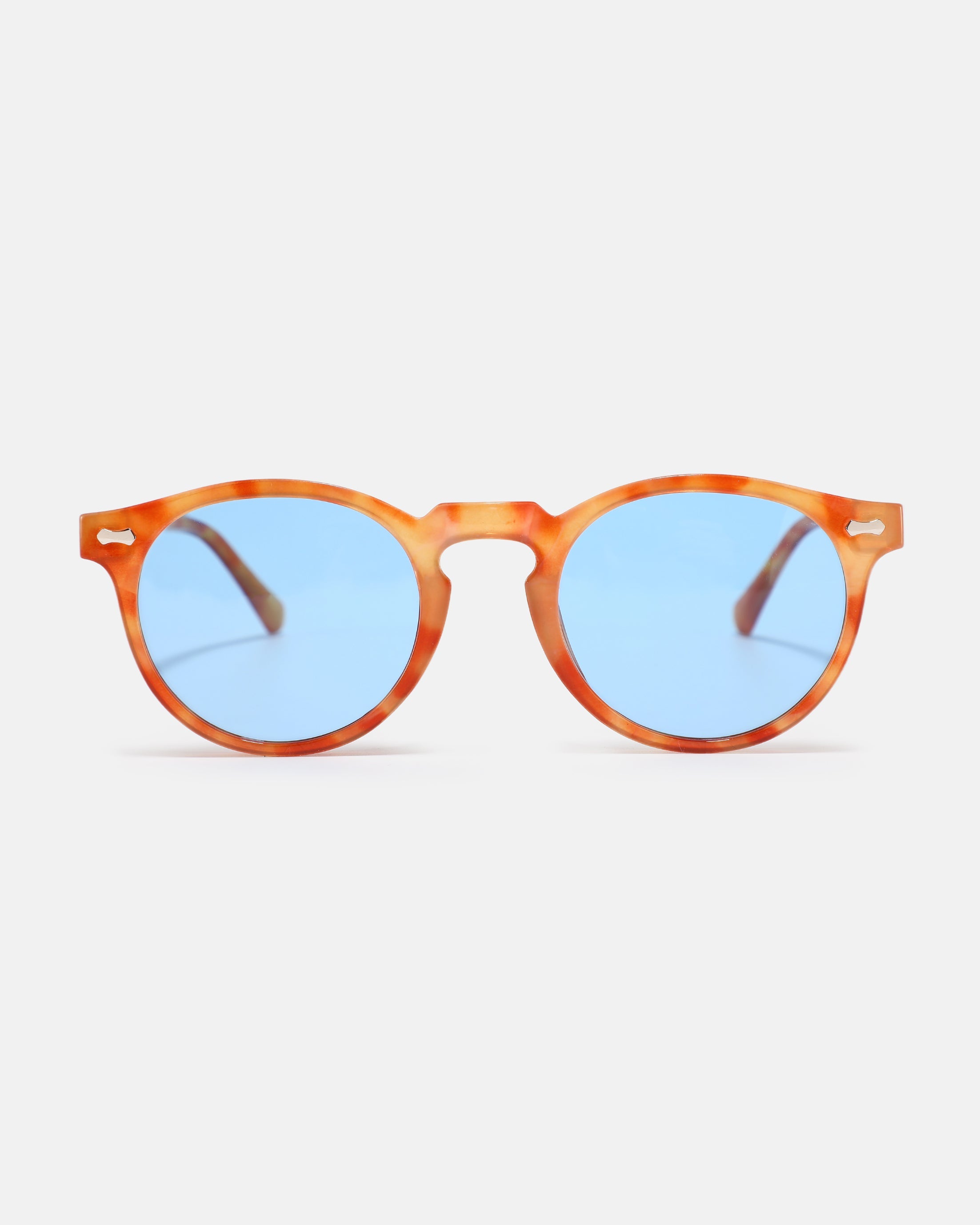 HELIO Round Sunglasses | Orange / Blue