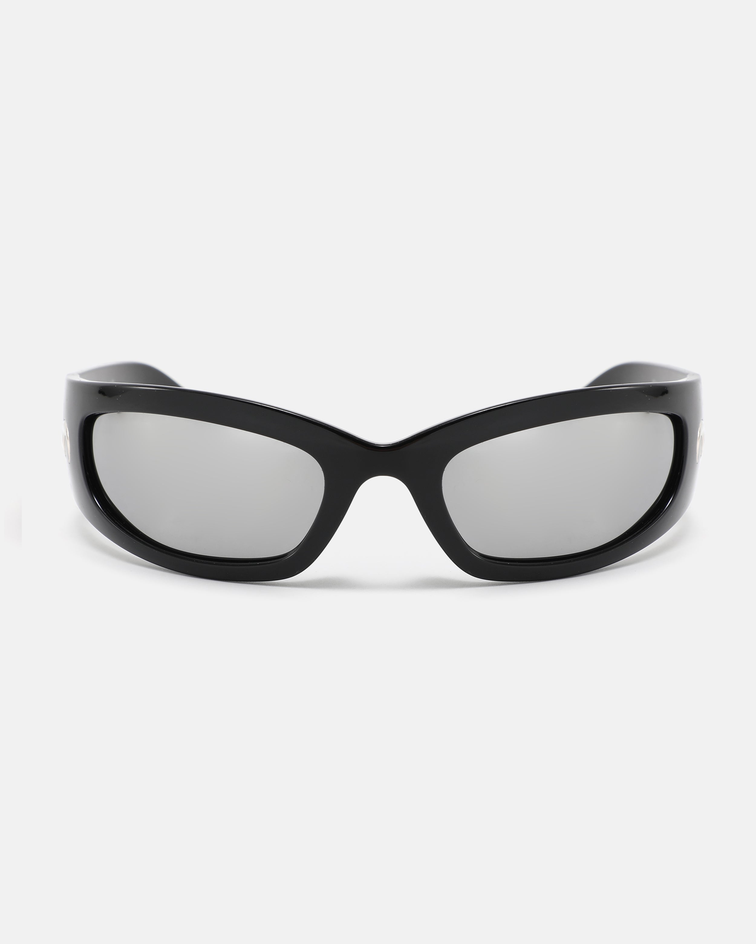 NOVA Wrap Sunglasses | Black / Chrome