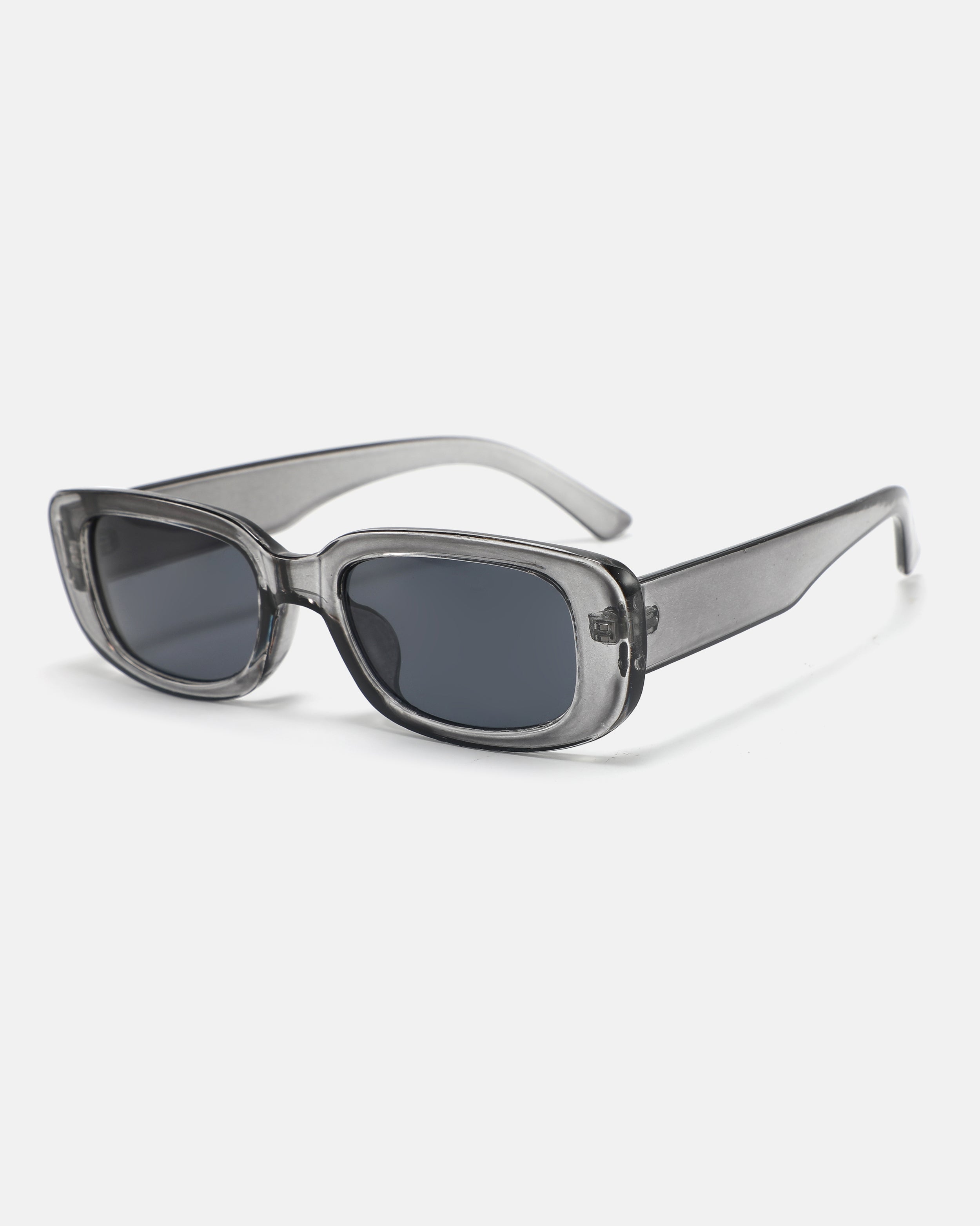 RETRO Rectangle Sunglasses | Transparent / Grey