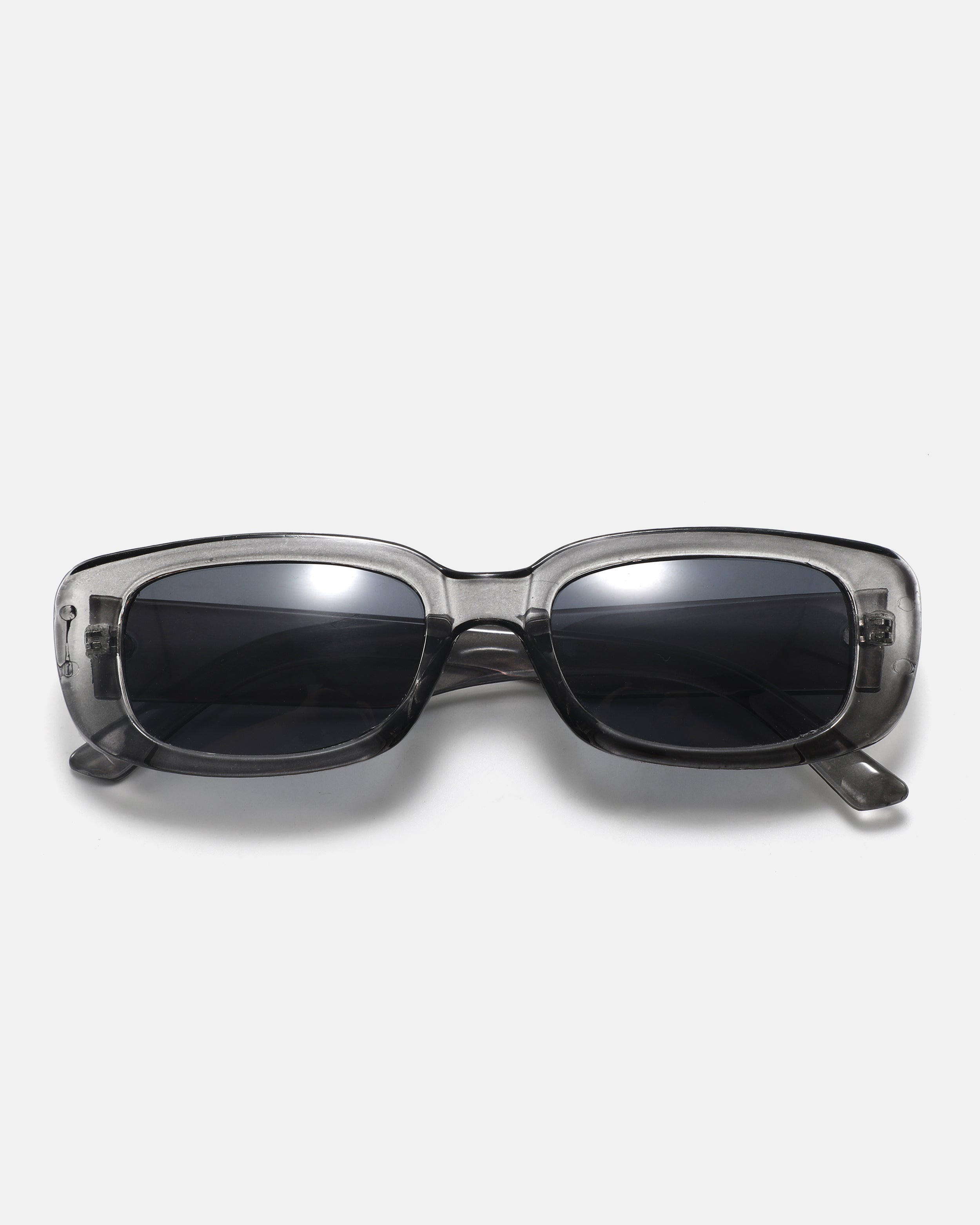 RETRO Rectangle Sunglasses | Transparent / Grey