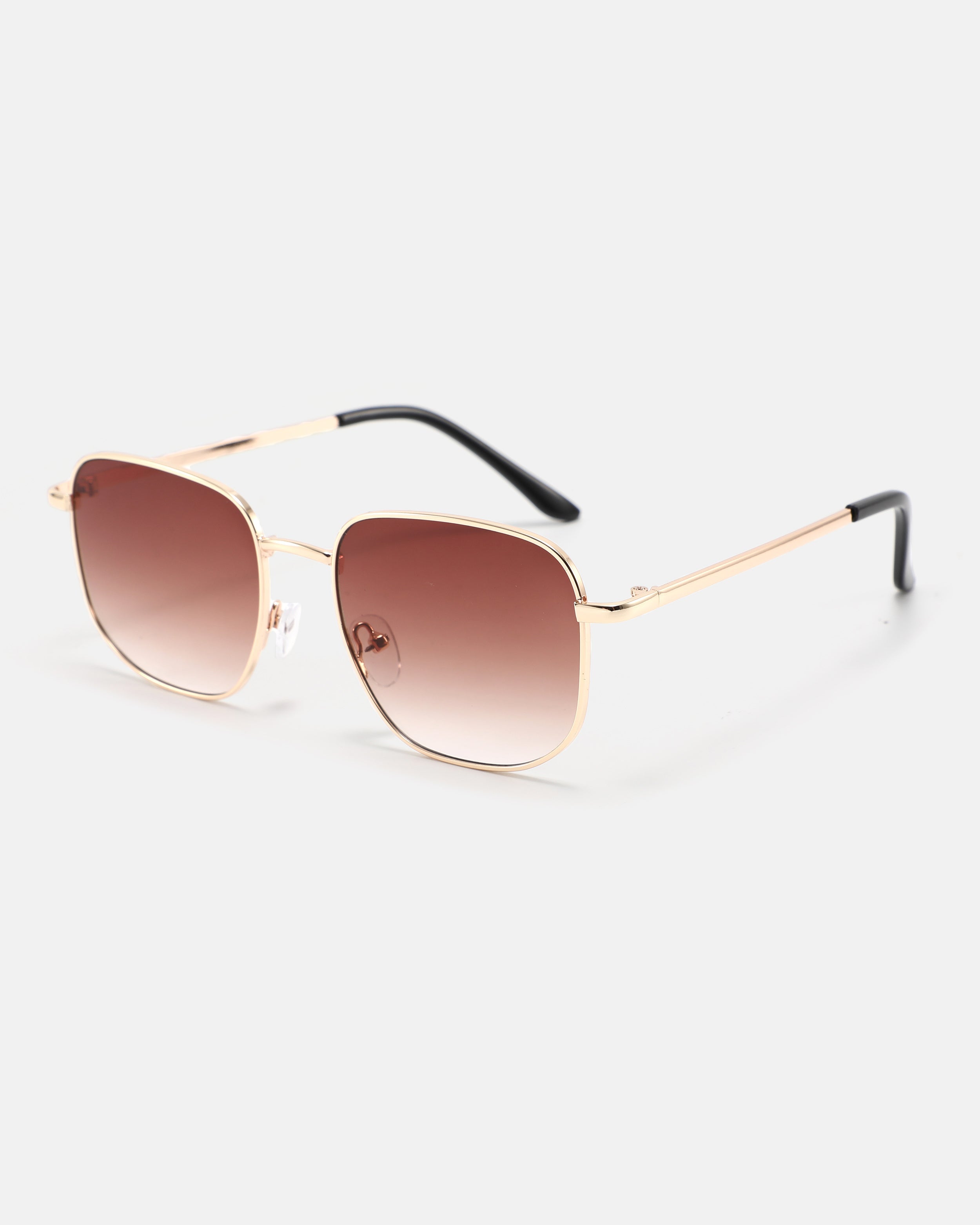 WAVEY Hexagonal Sunglasses | Gold / Brown