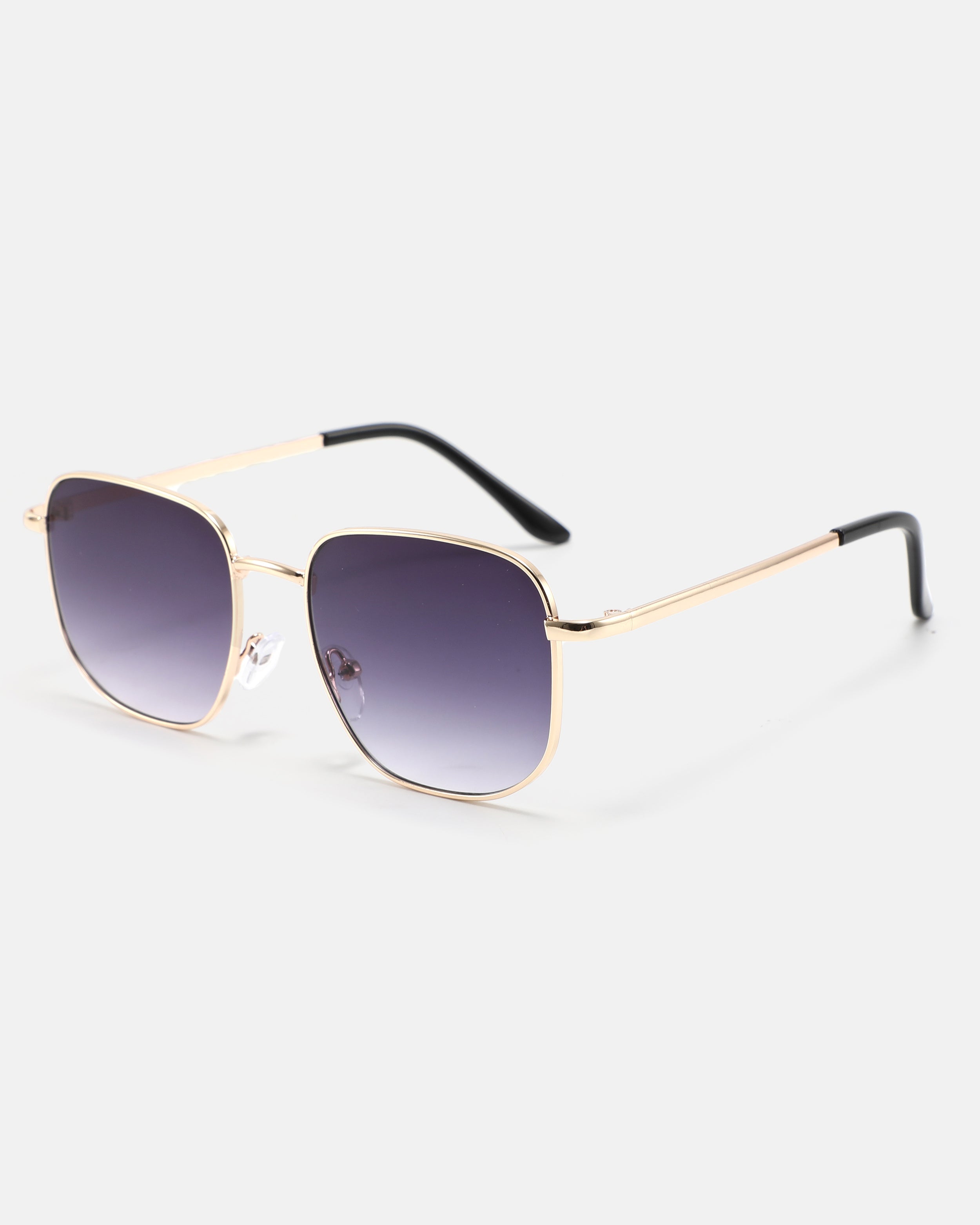 WAVEY Hexagonal Sunglasses | Gold / Purple