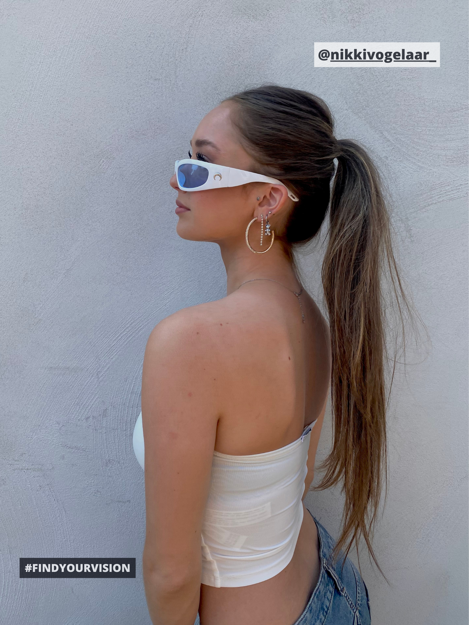 NOVA Wrap Sunglasses | White / Blue