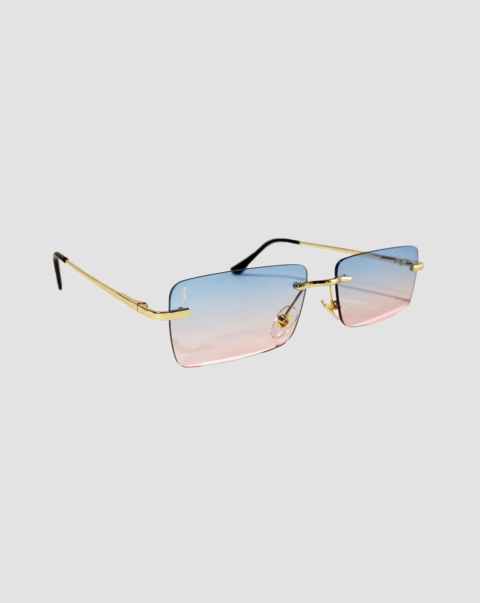 PHOENIX Rimless Sunglasses | Blue / Pink