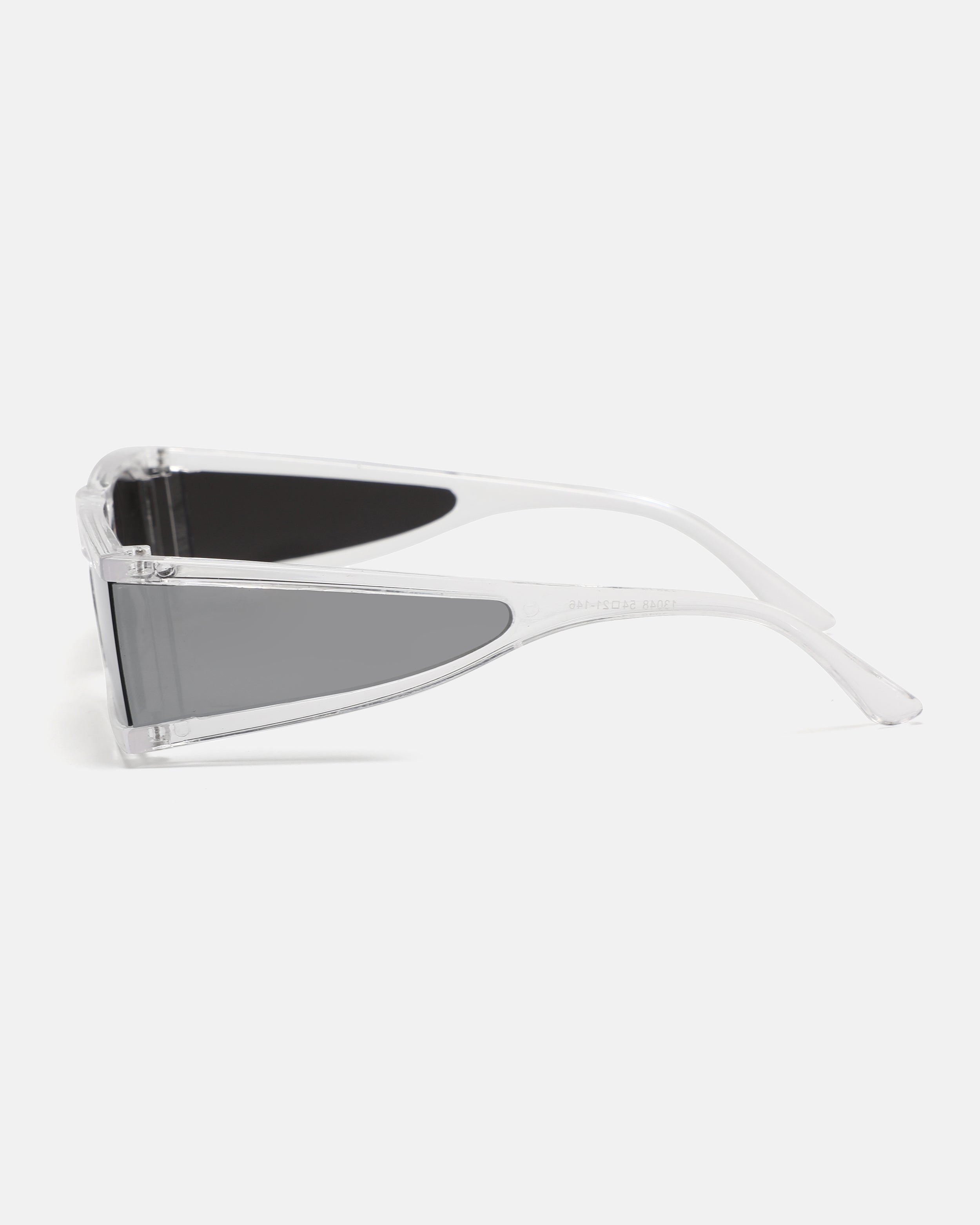 CERES Shield Sunglasses | Transparent / Chrome