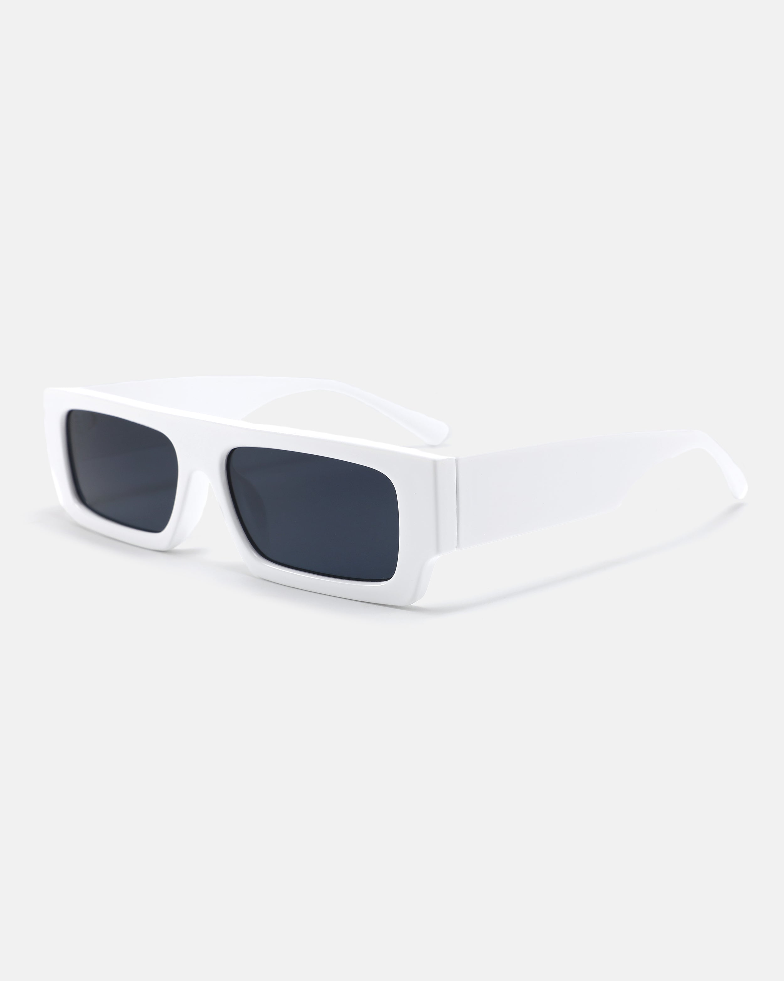 DUSK Rectangle Sunglasses | White