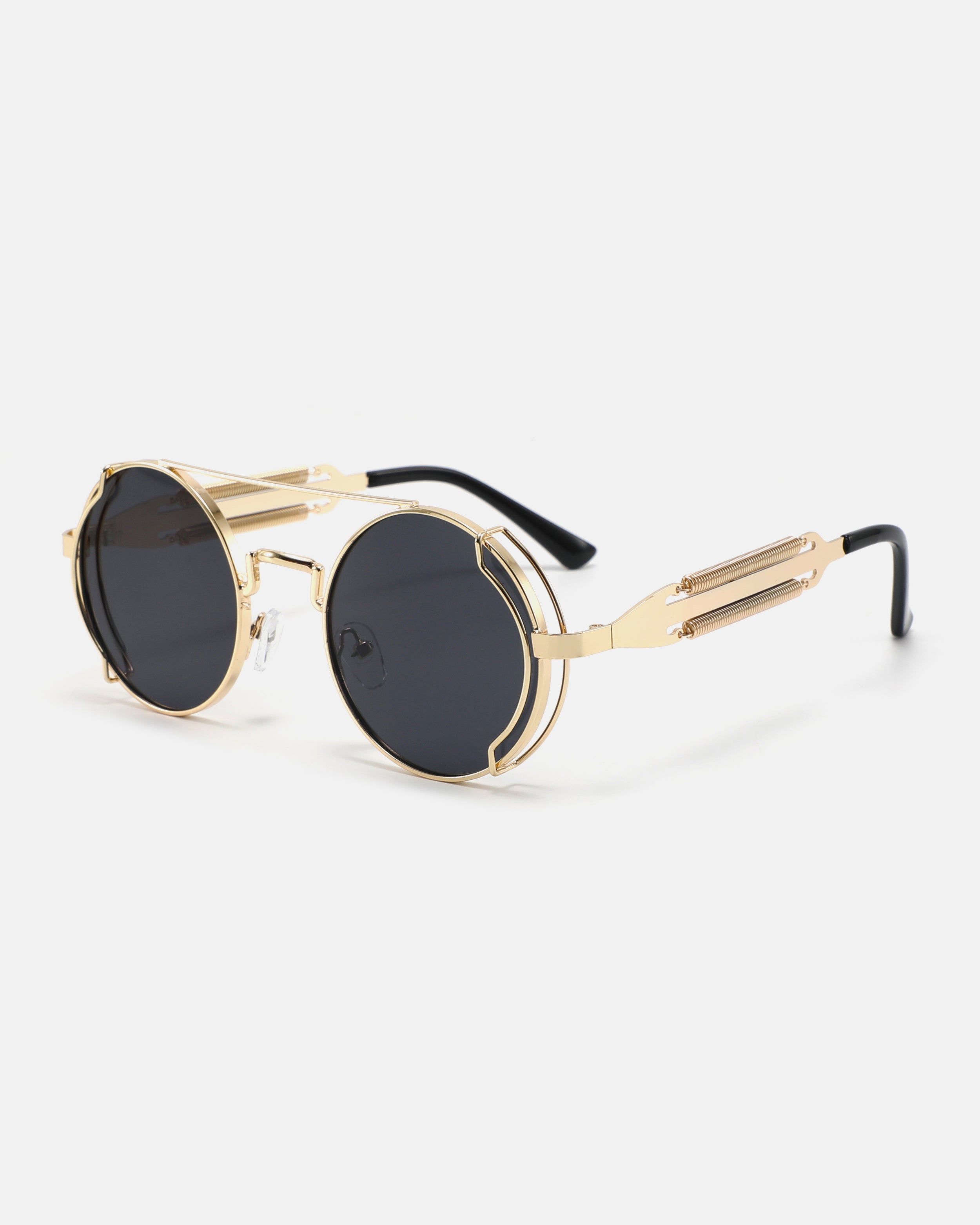 HELIX Round Sunglasses | Gold
