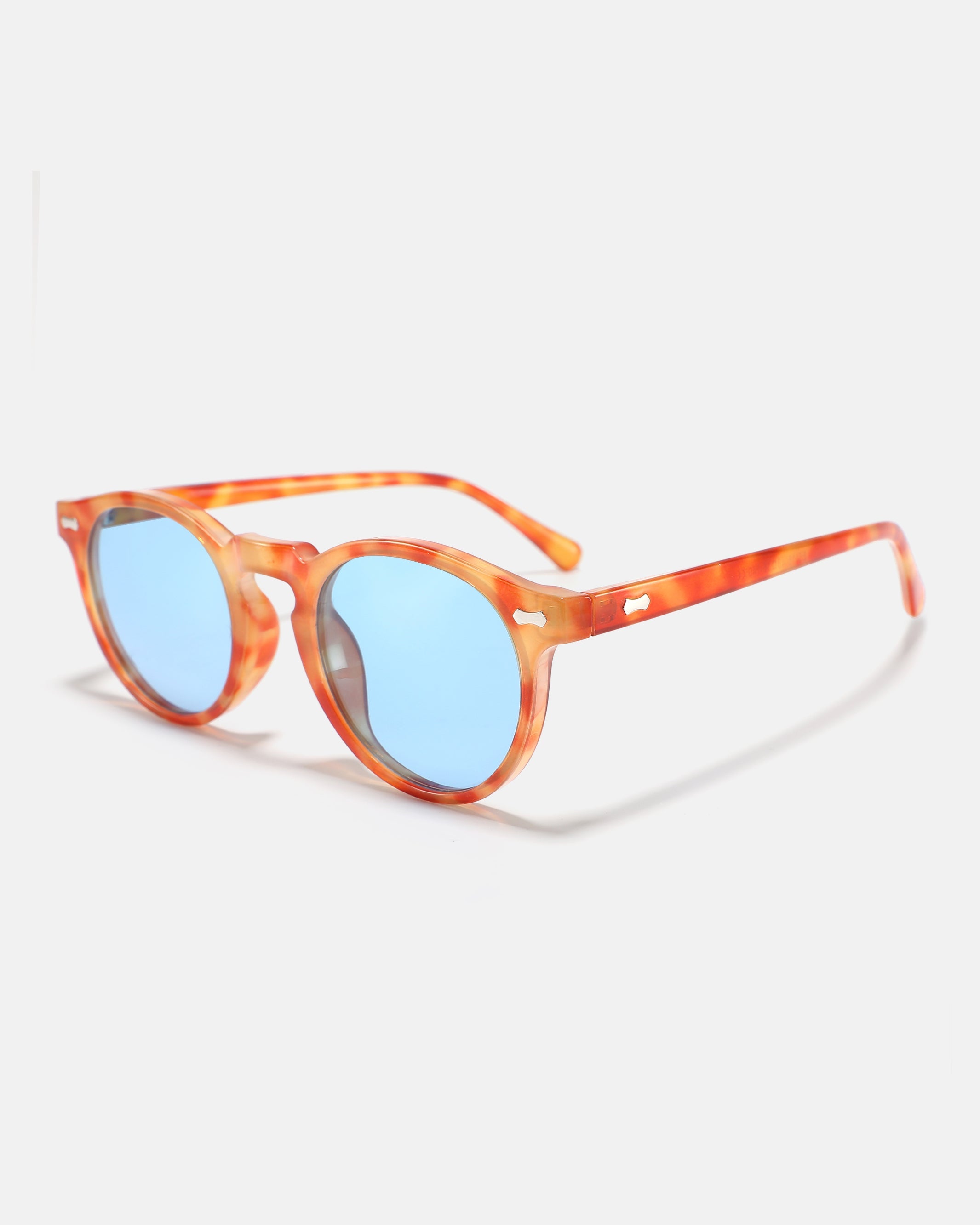 HELIO Round Sunglasses | Orange / Blue