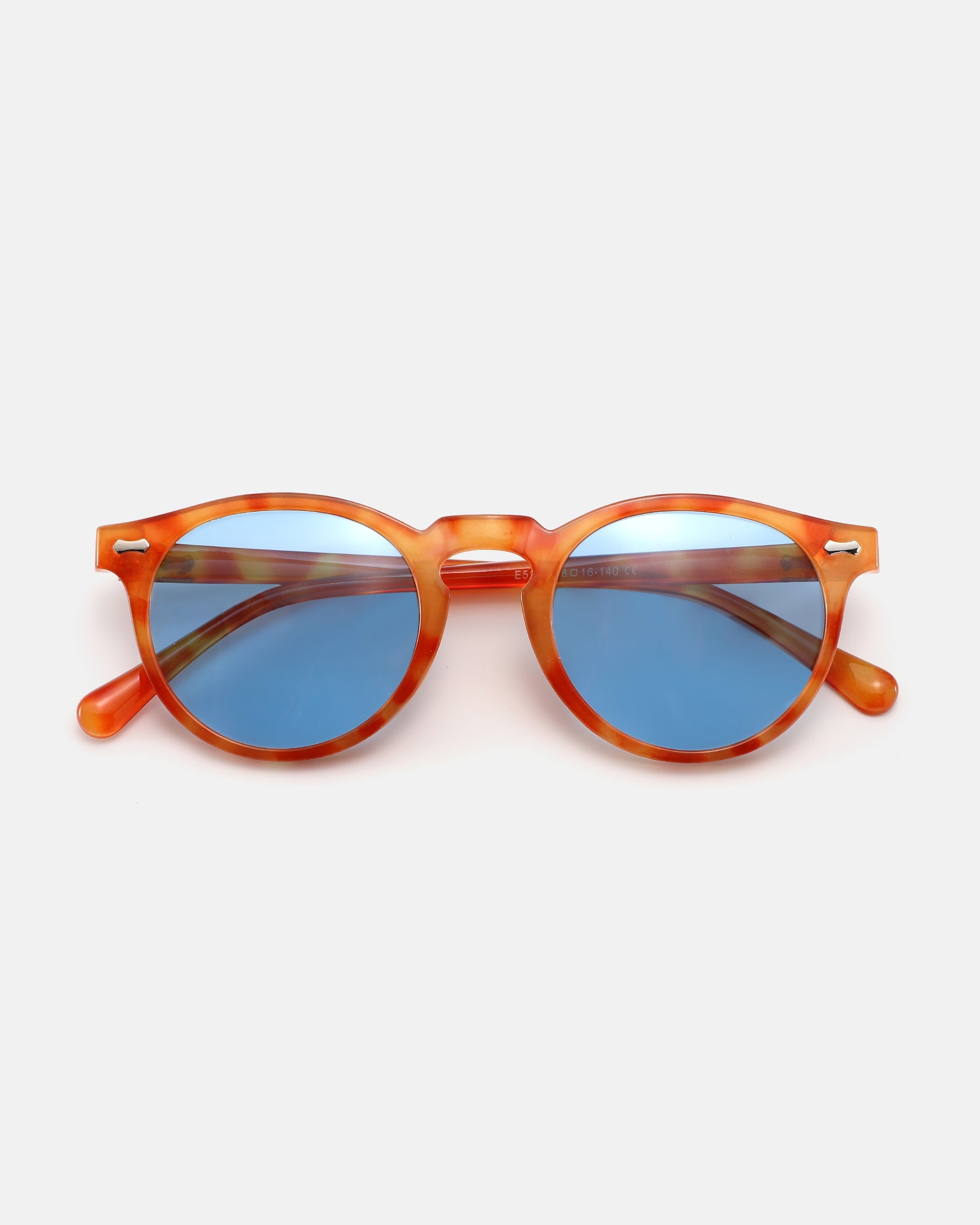 HELIO Round Sunglasses | Orange / Blue