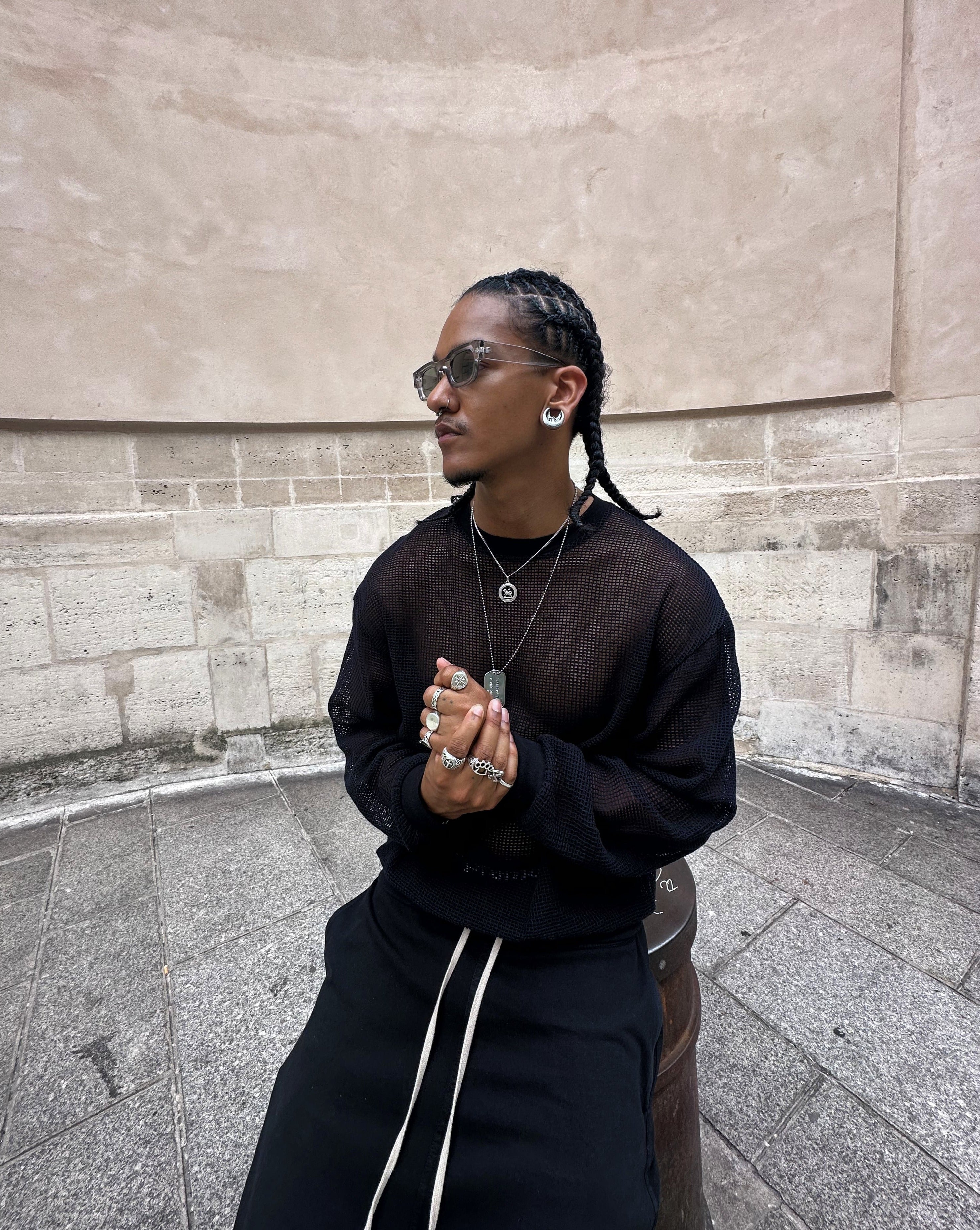 MIRAGE Rectangle Sunglasses | Transparent