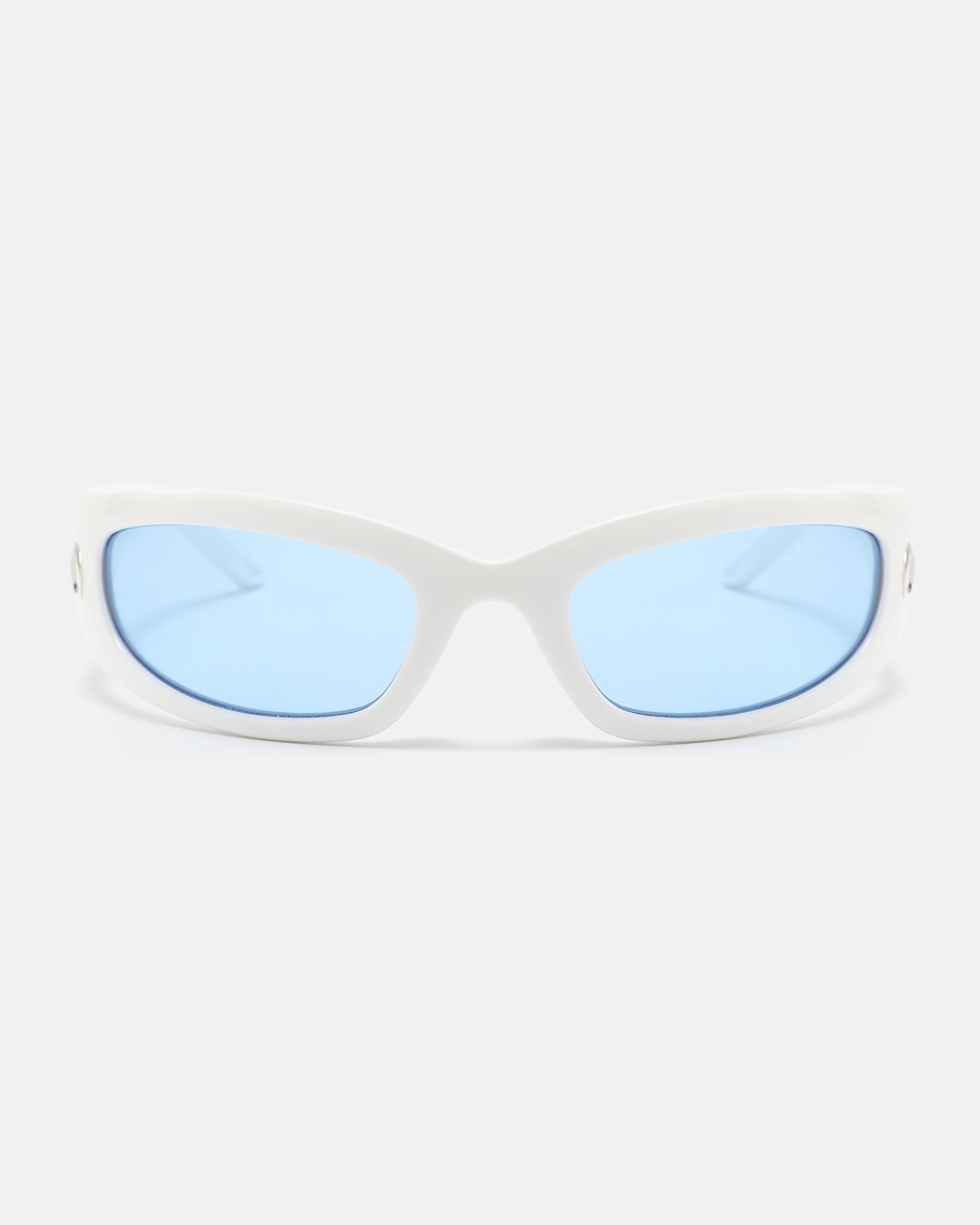 NOVA Wrap Sunglasses | White / Blue