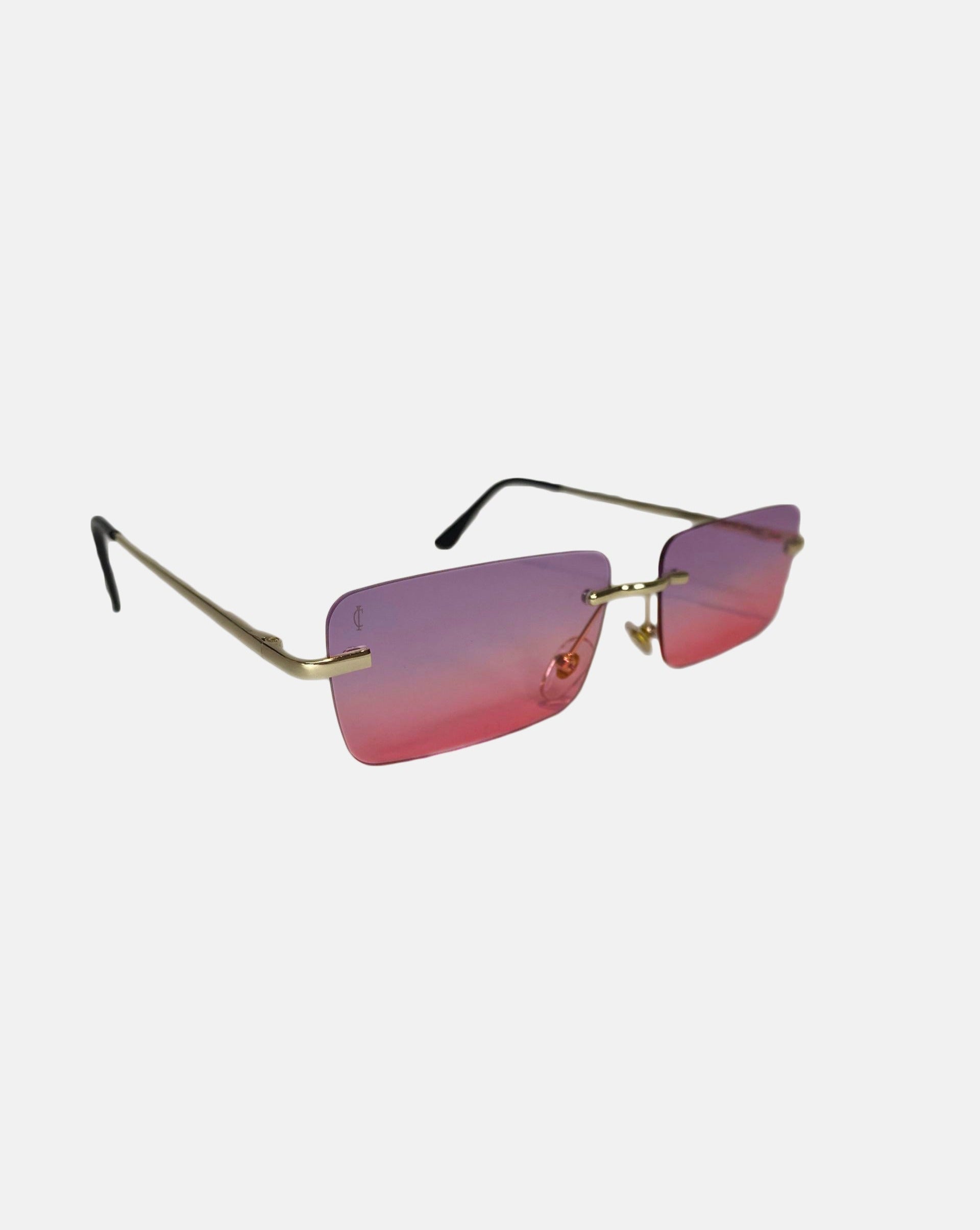 PHOENIX Rimless Sunglasses | Purple / Red