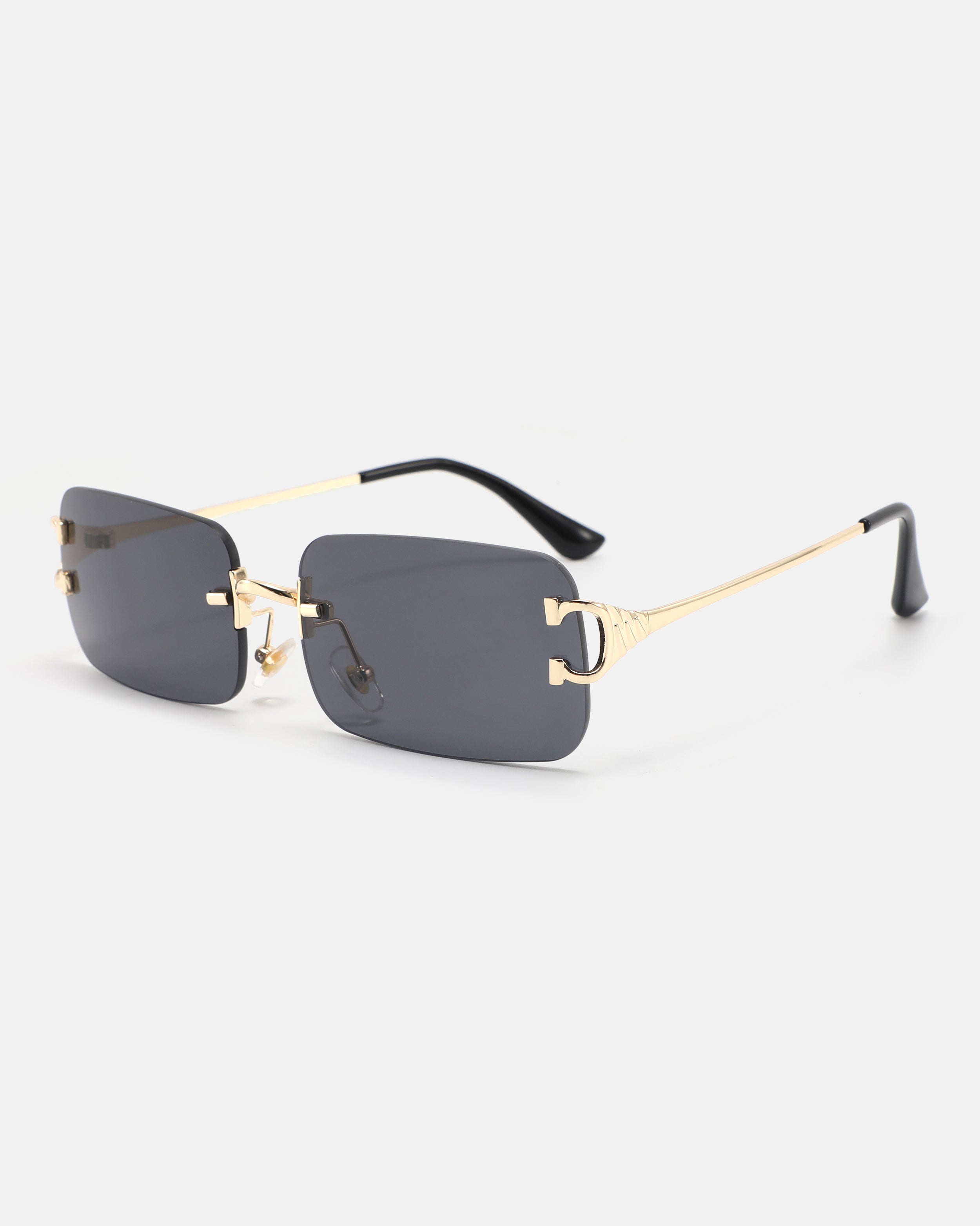 PRISM Rimless Sunglasses | Black / Gold