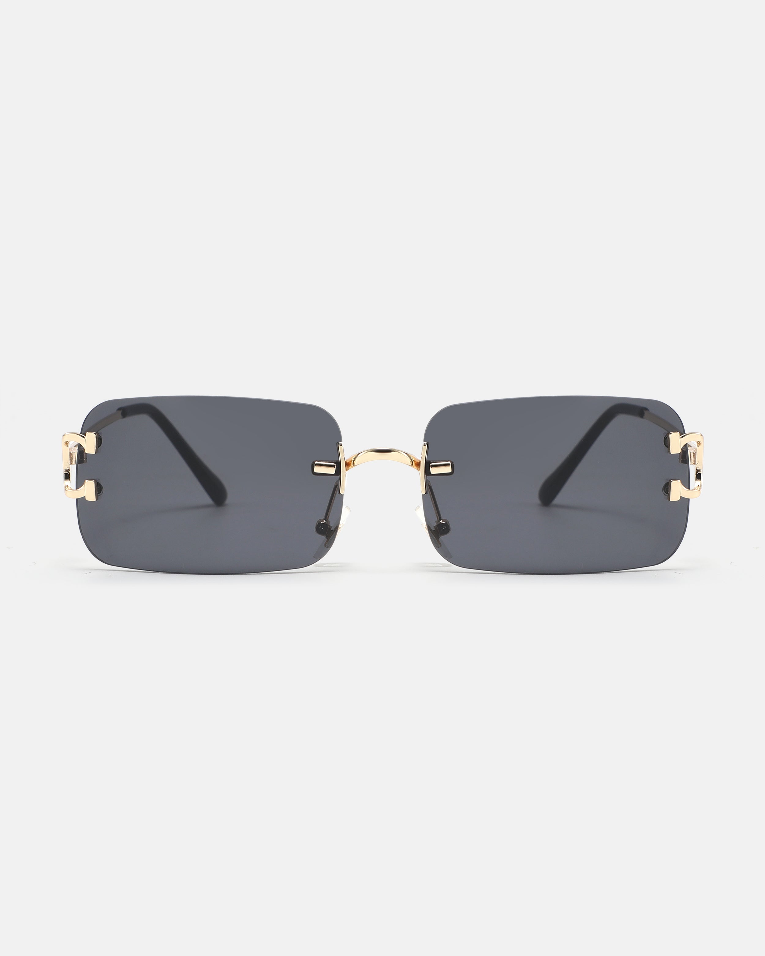PRISM Rimless Sunglasses | Black / Gold