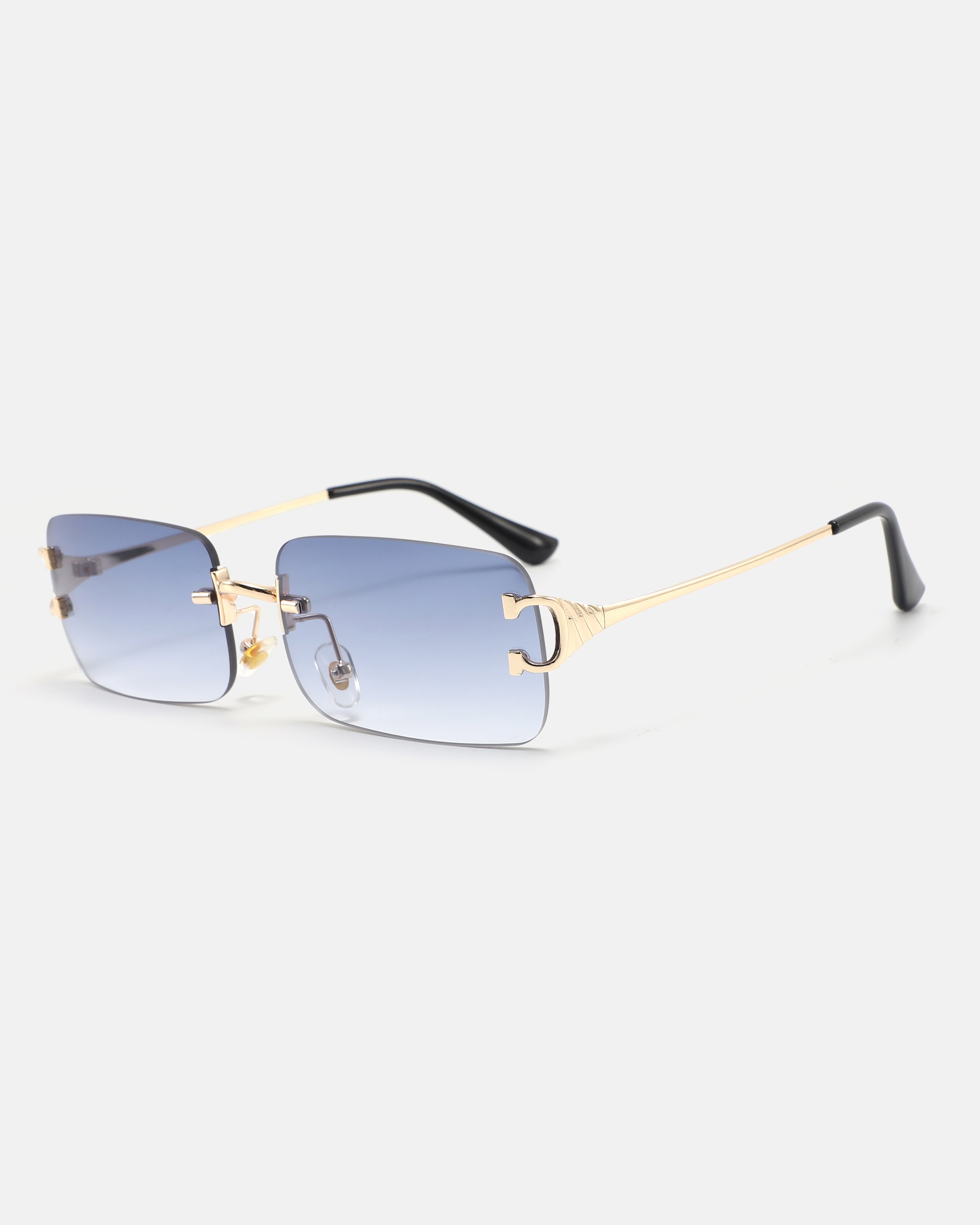 PRISM Rimless Sunglasses | Blue / Gold