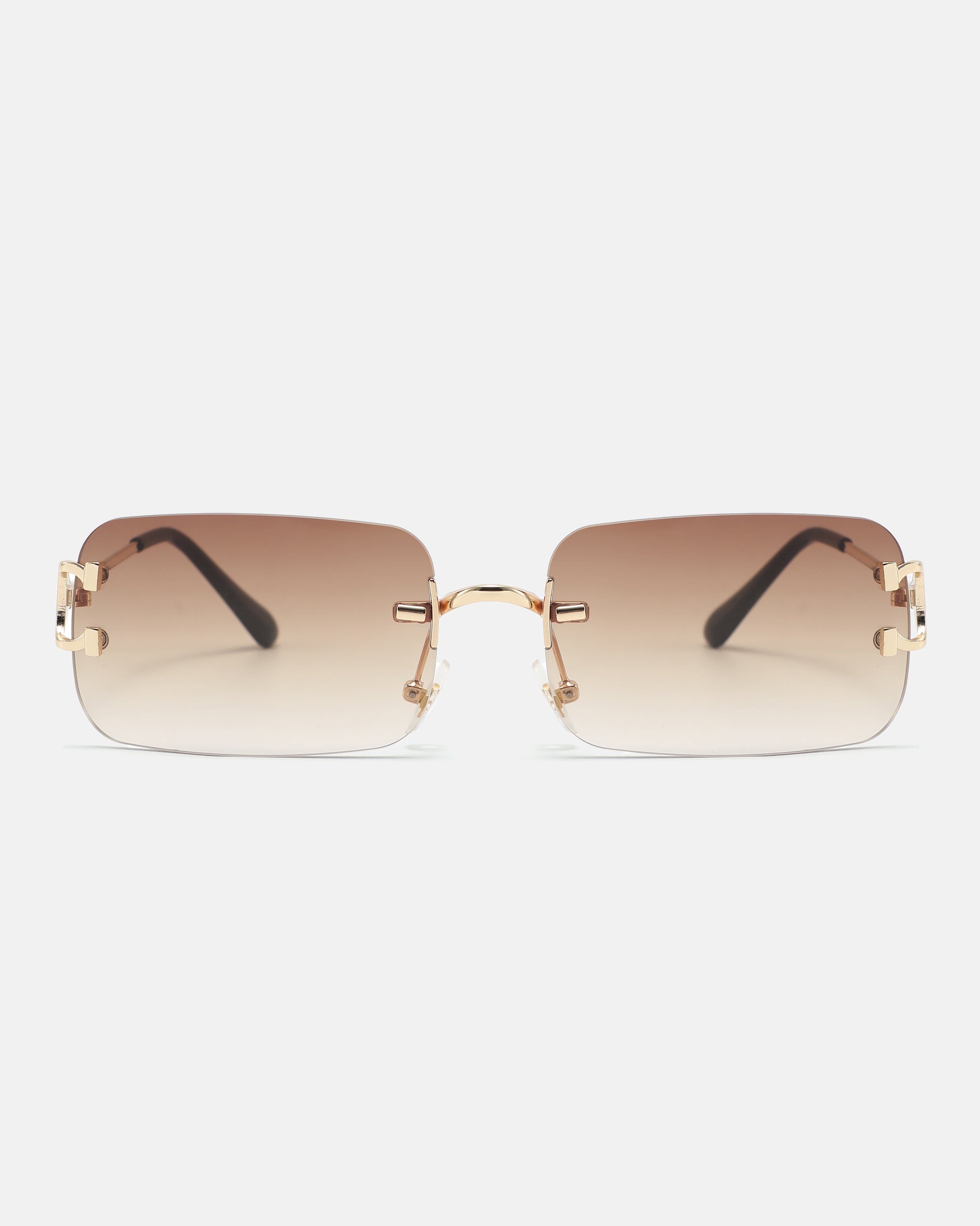 PRISM Rimless Sunglasses | Brown / Gold