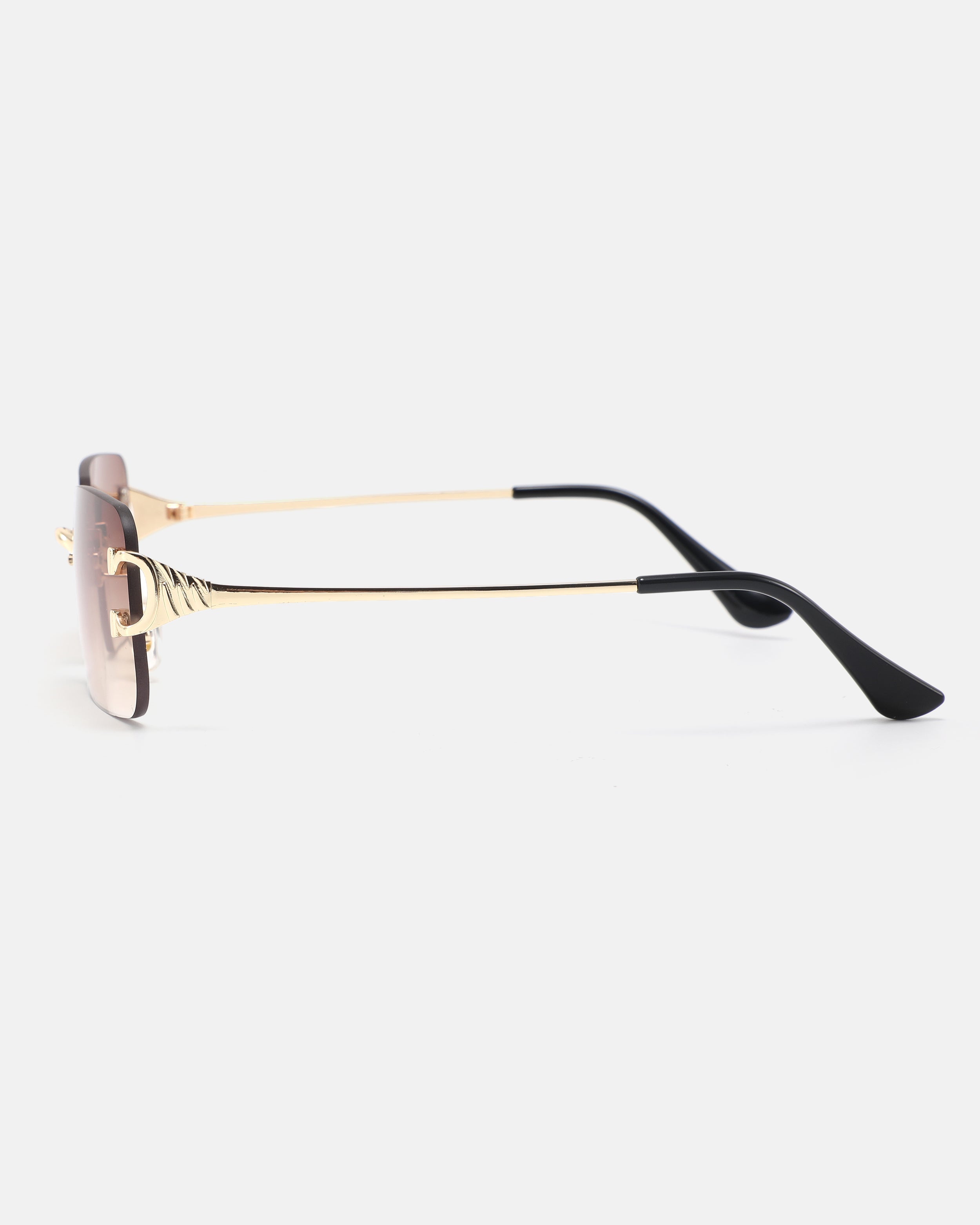 PRISM Rimless Sunglasses | Brown / Gold