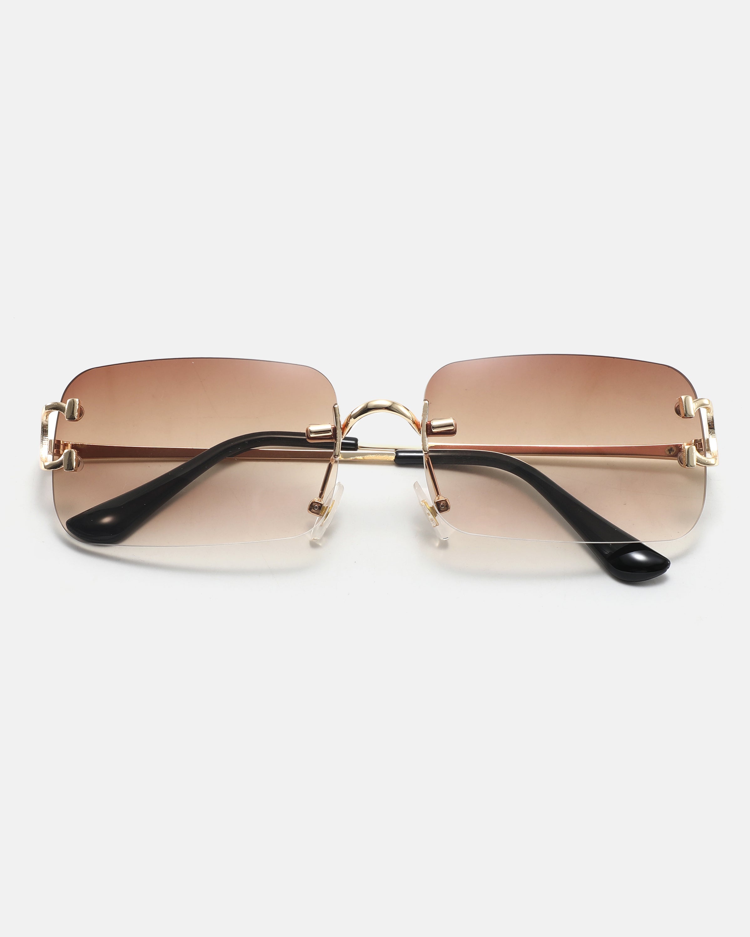 PRISM Rimless Sunglasses | Brown / Gold