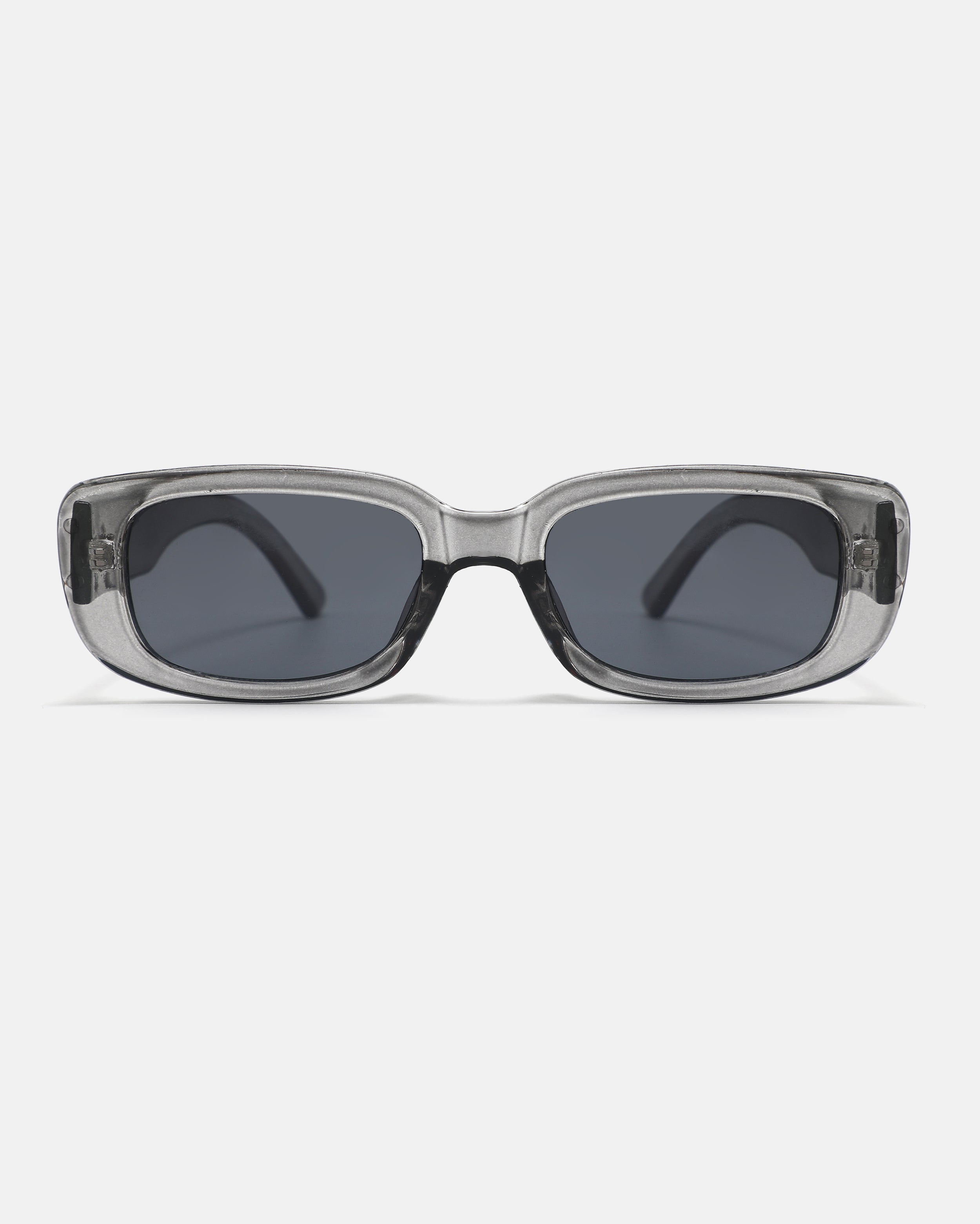 RETRO Rectangle Sunglasses | Transparent / Grey