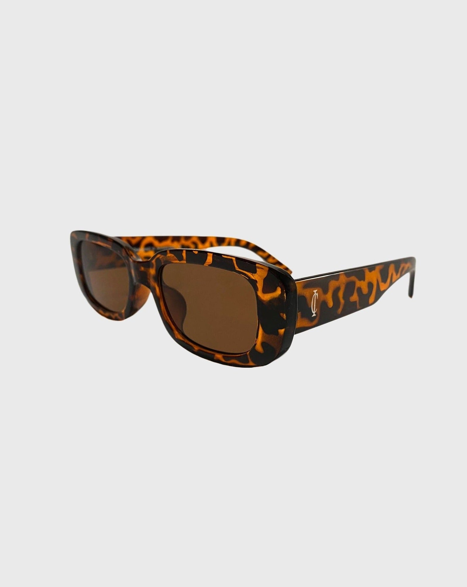 RETRO Rectangle Sunglasses | Leopard