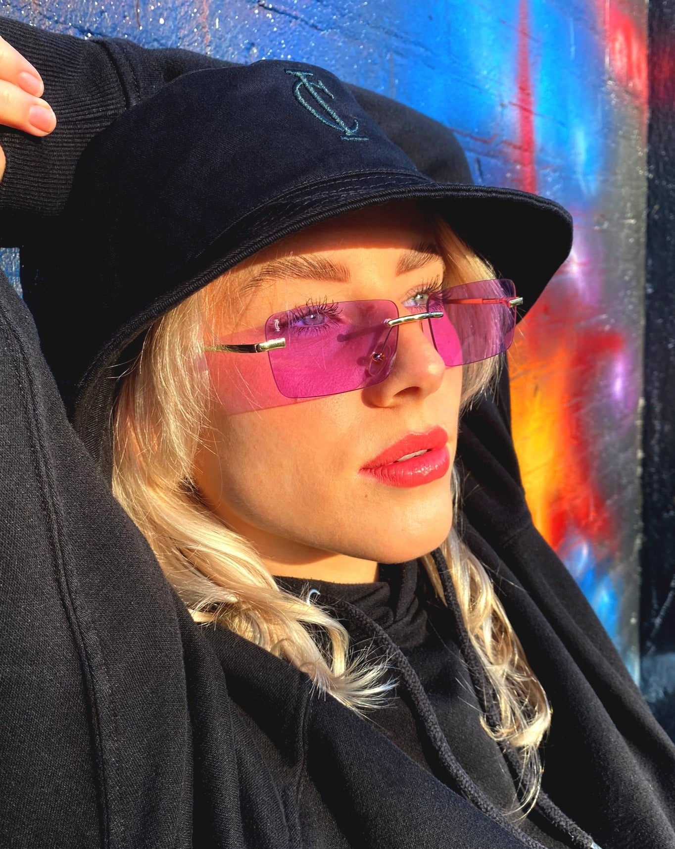PHOENIX Rimless Sunglasses | Purple
