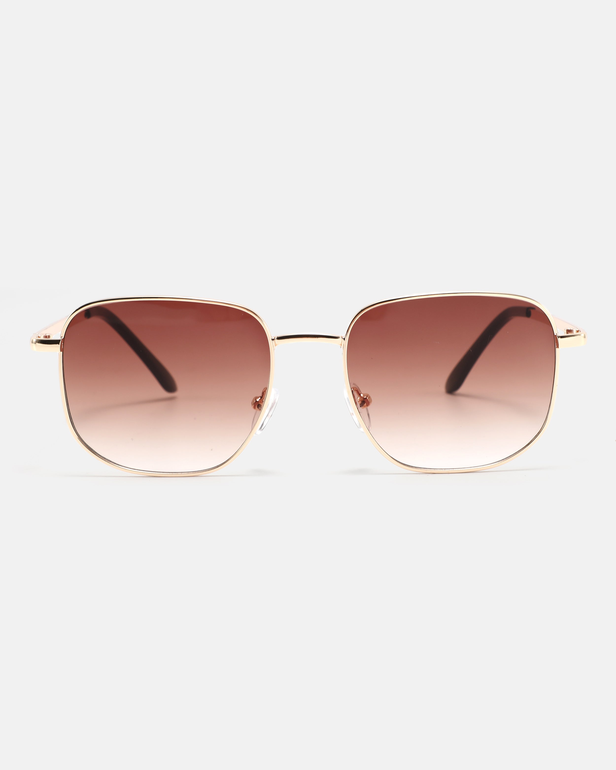 WAVEY Hexagonal Sunglasses | Gold / Brown